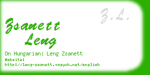 zsanett leng business card